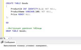 Drop Table Что Делает в SQL
