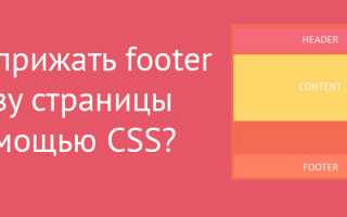 Как Прижать Футер К Низу Страницы Css Для Лучшем Дизайна