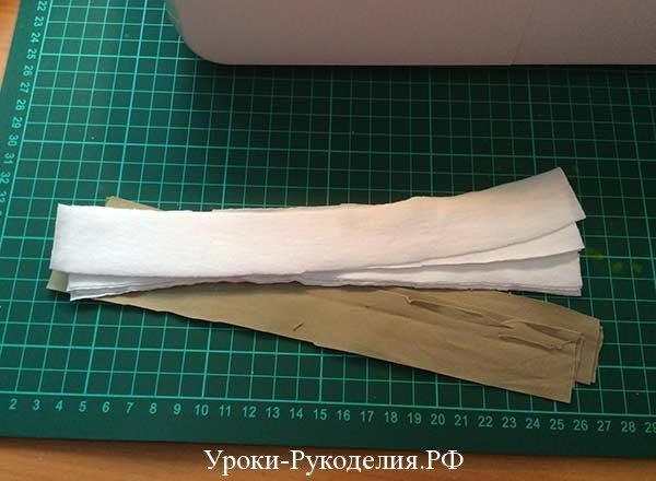 ровные полоски из ткани